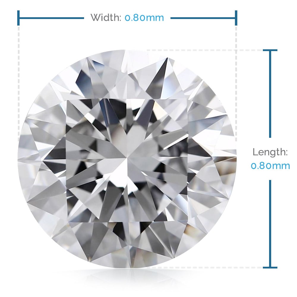 0.8 MM Round Diamond, Luxury Melee Diamonds | 02