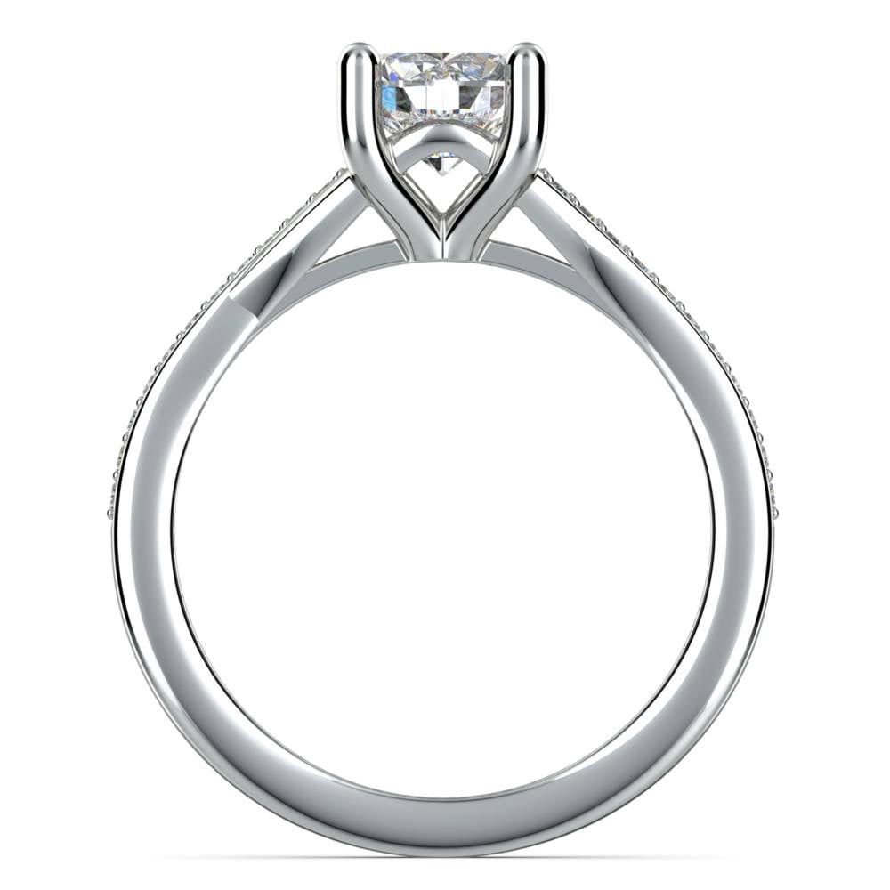 1 Carat Split Shank Pave Diamond Engagement Ring | 04