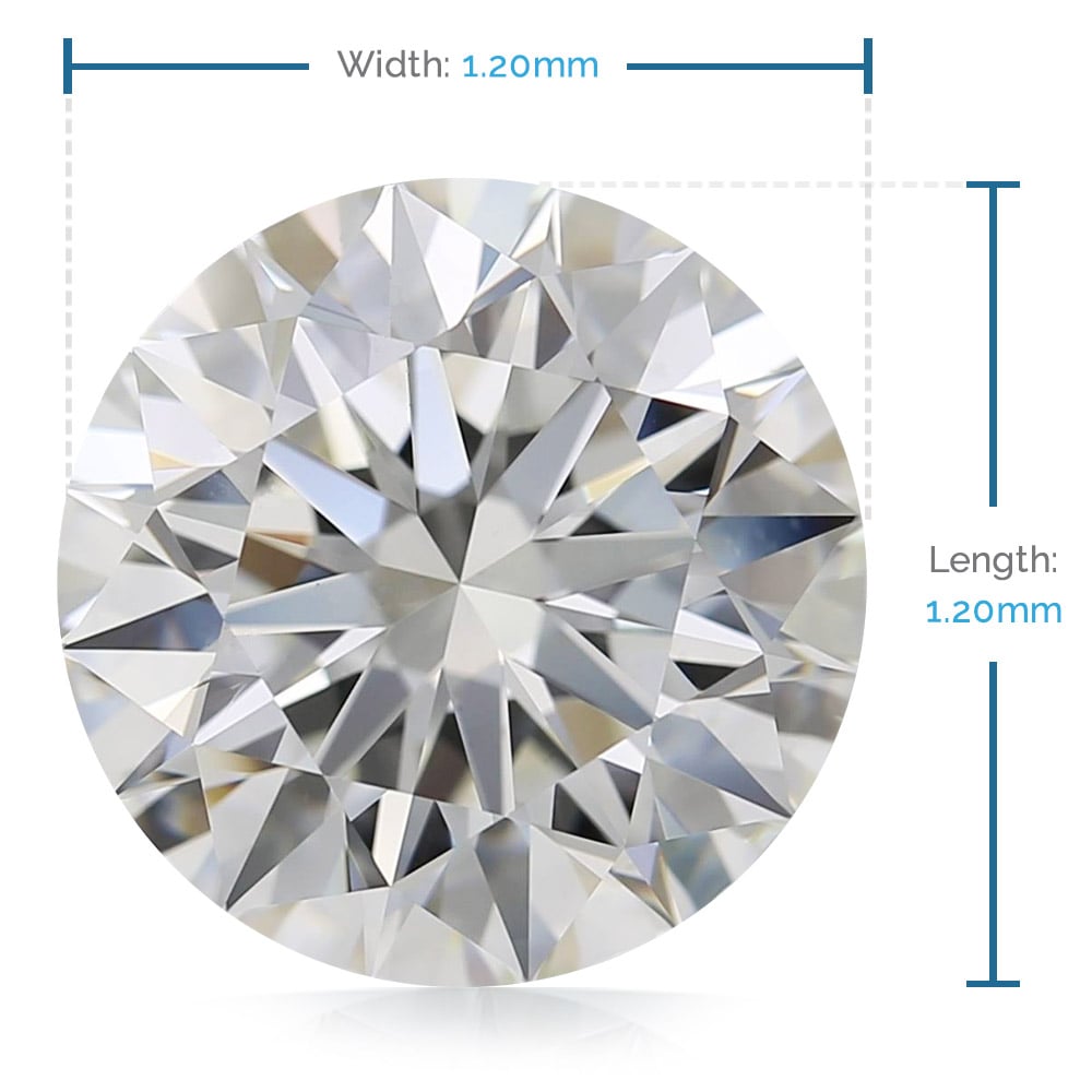 1.2 MM Round Diamond, Premium Melee Diamonds | 02