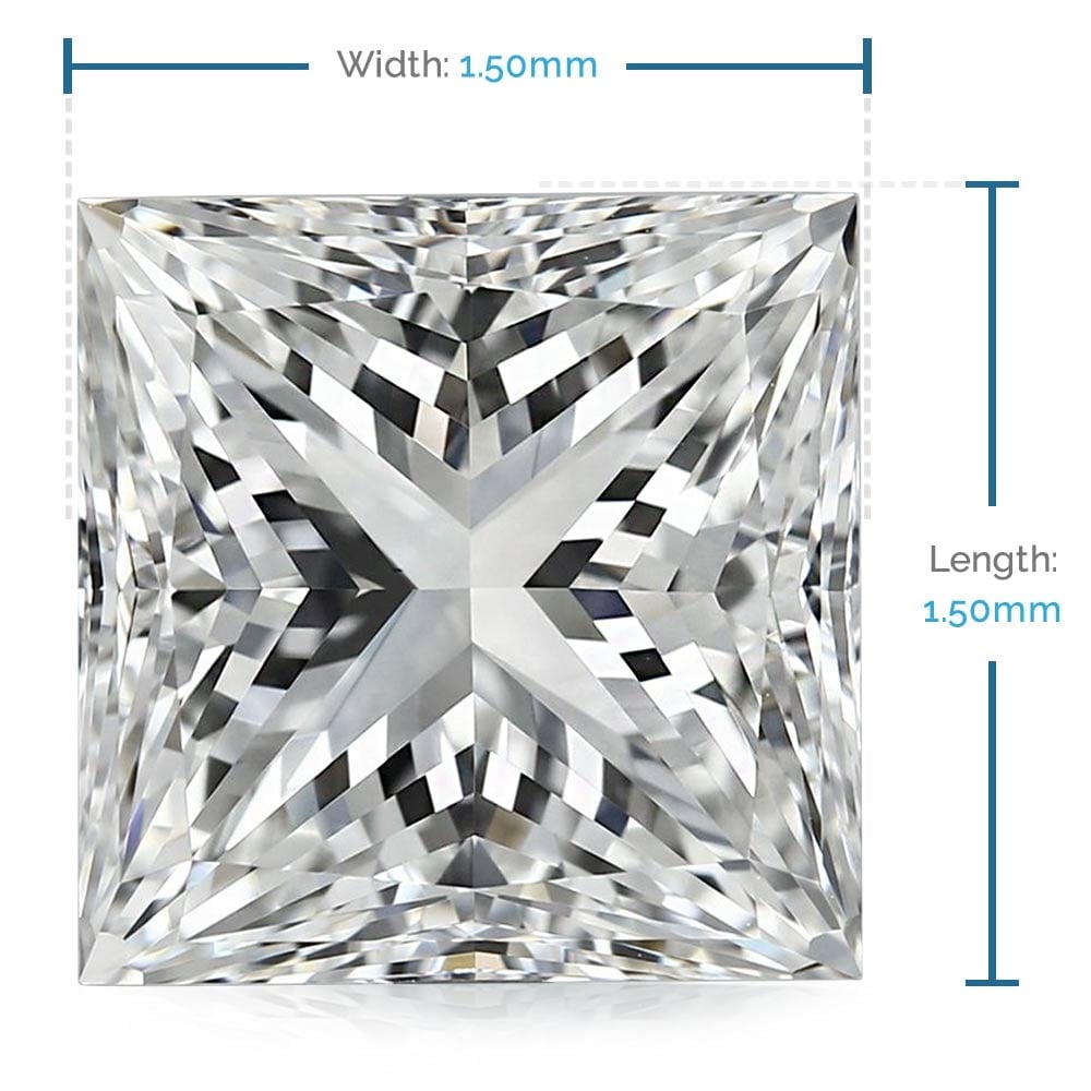 1.50 MM Princess Diamond, Premium Melee Diamonds | 02