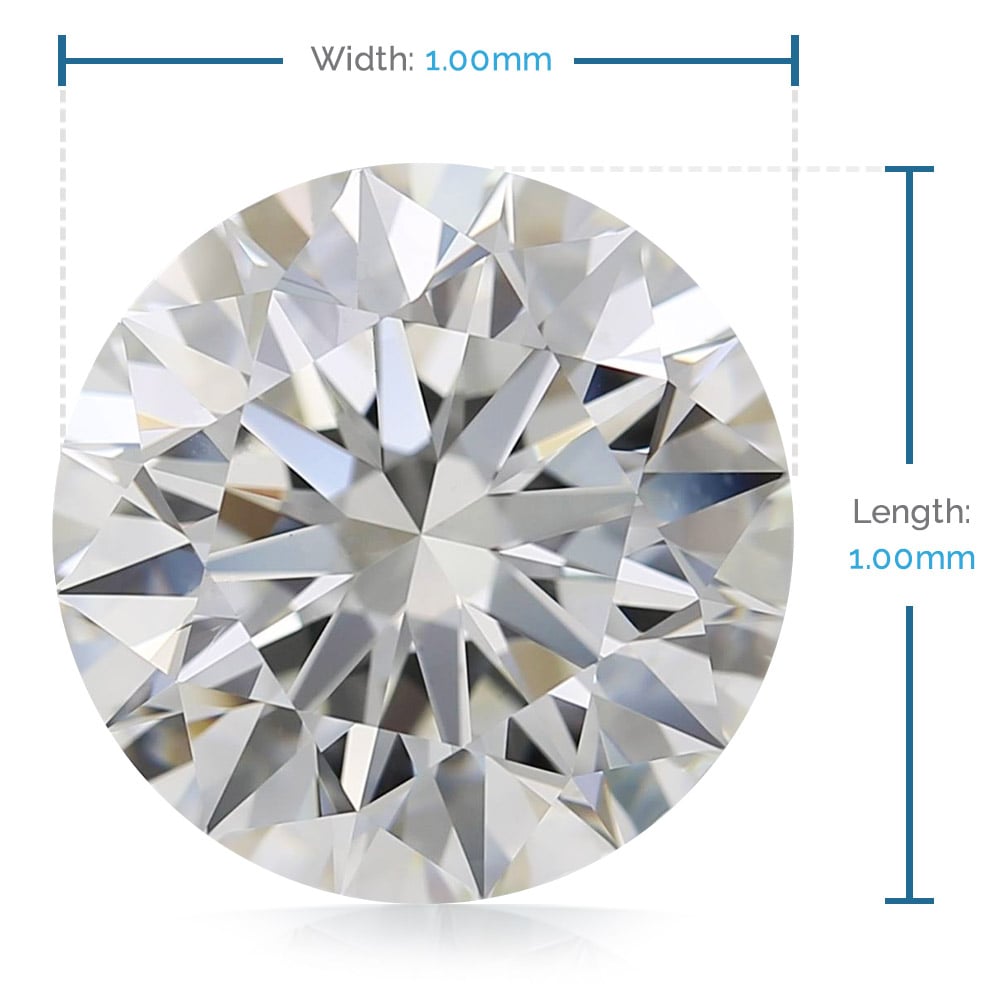 1 MM Round Diamond, Premium Melee Diamonds | 02