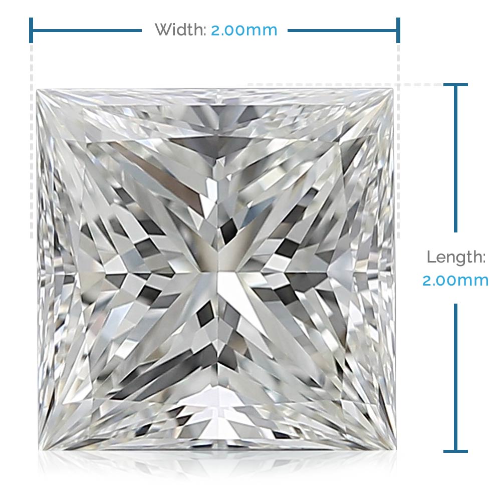 2 MM Princess Diamond, Value Melee Diamonds | 02