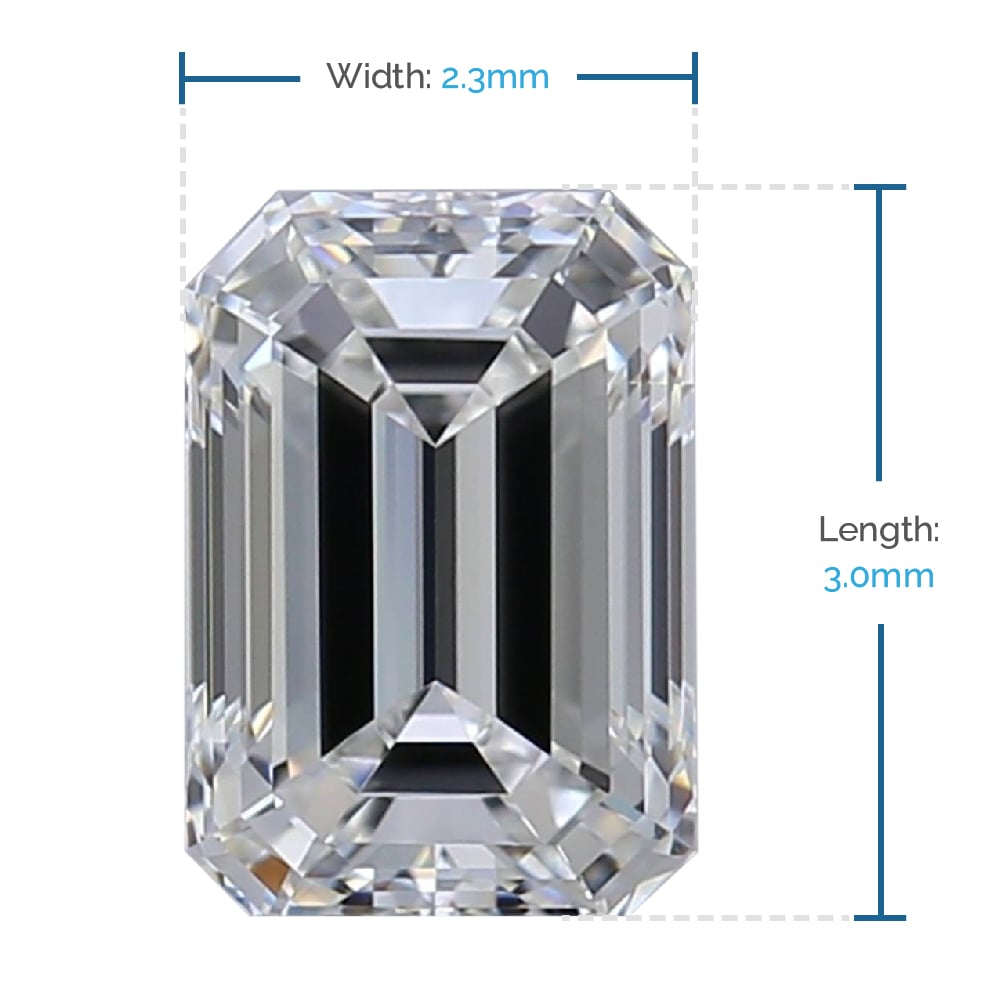 3x2.3 MM Emerald Loose Diamond, Value Melee Diamonds | 02