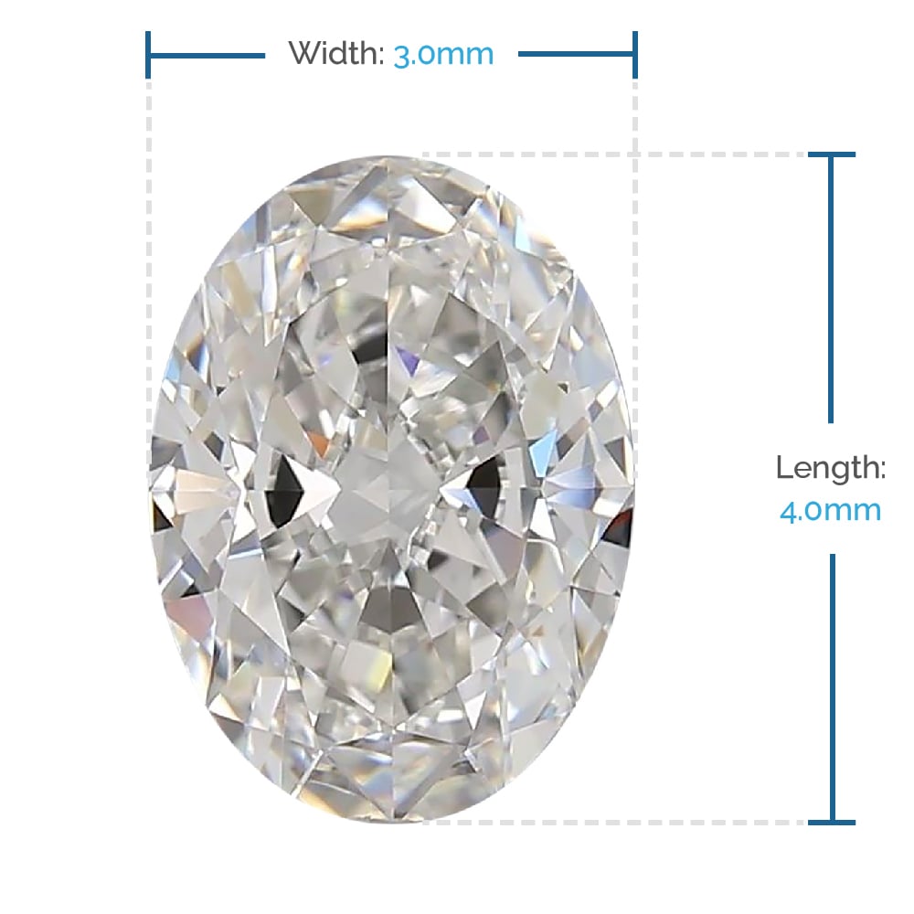 4x3 MM Oval Loose Diamond, Value Melee Diamonds | 02