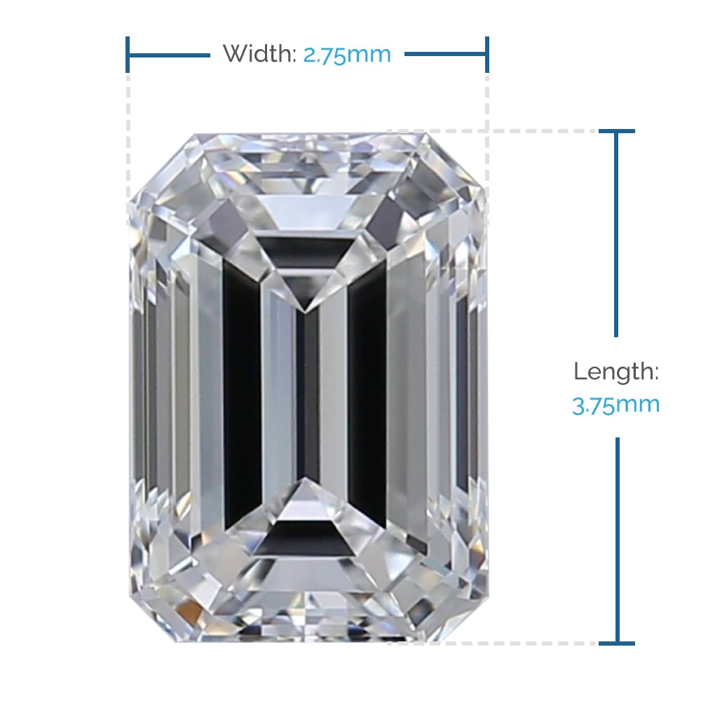 3.75x2.75 MM Emerald Loose Diamond, Value Melee Diamonds | 02