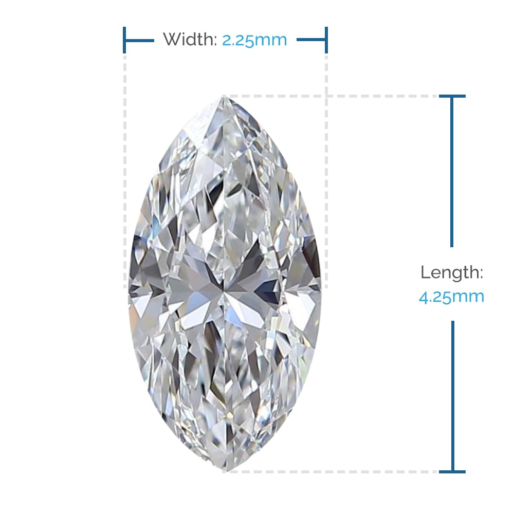 4.25x2.25 MM Marquise Loose Diamond, Value Melee Diamonds | 02