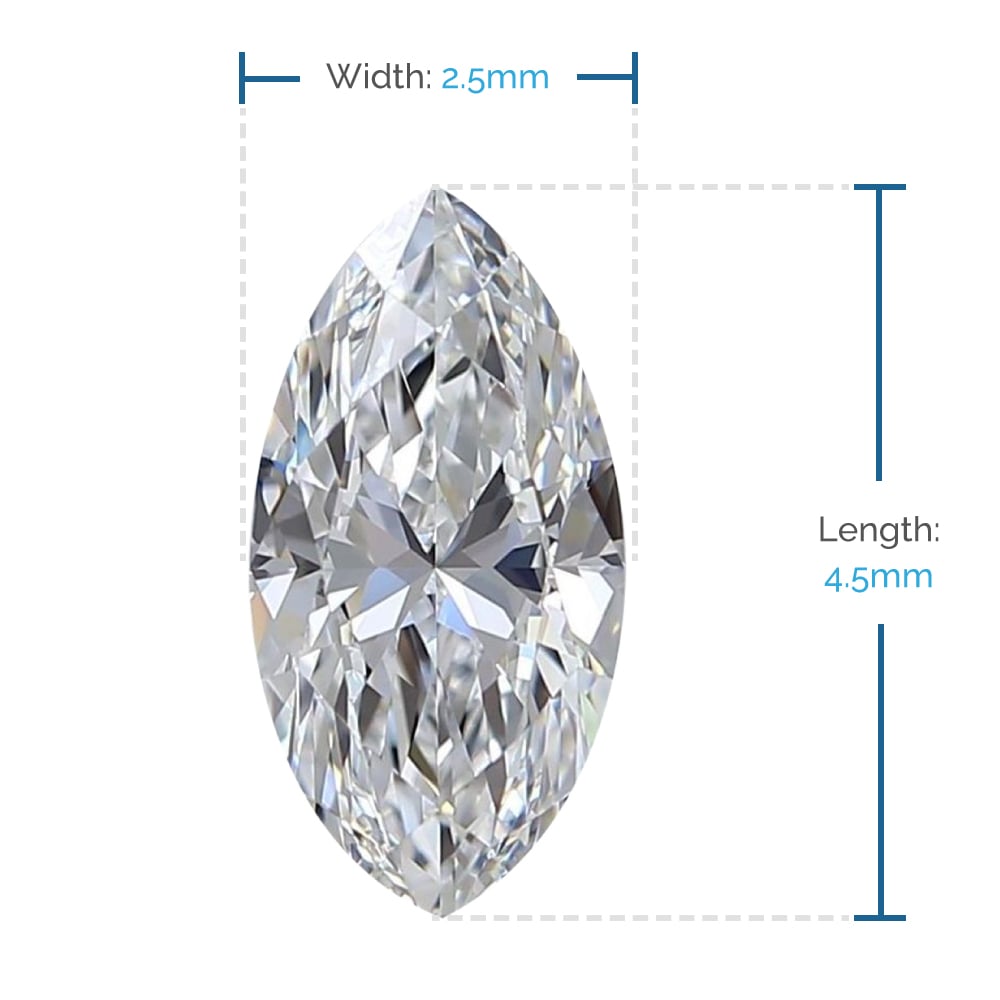 4.5x2.5 MM Marquise Loose Diamond, Value Melee Diamonds | 02