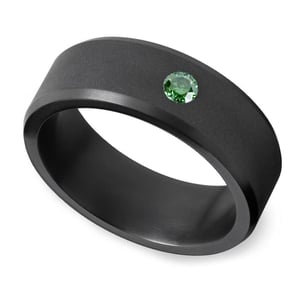 Ares - Mens Green Diamond Ring In Matte Elysium (8mm)