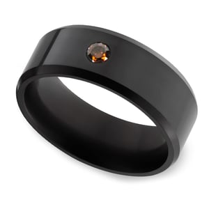 Ares - Mens Orange Diamond Ring In Polished Elysium (8mm)