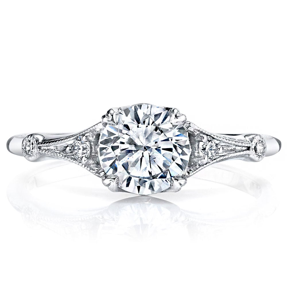 Art Deco Diamond Engagement Ring in White Gold | 02