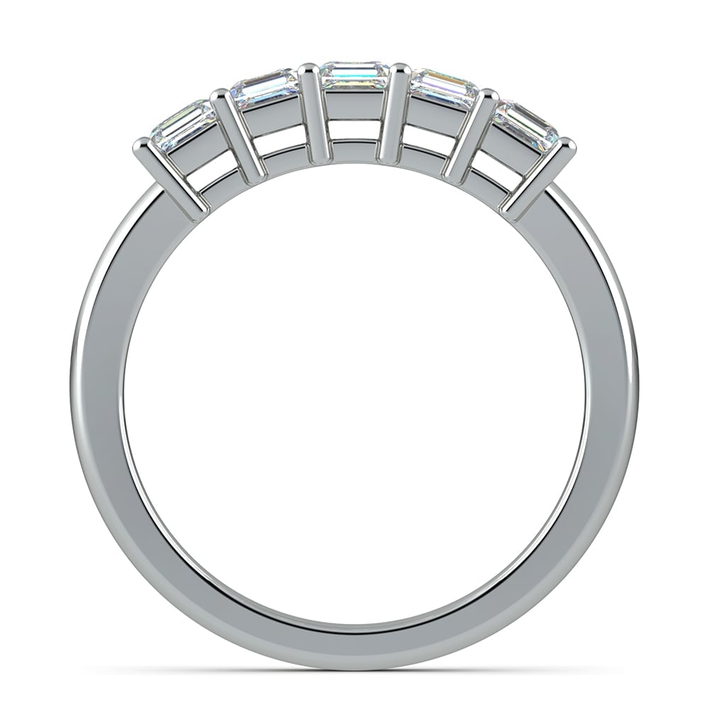 1 Carat Diamond Asscher Cut Wedding Band In Platinum | Thumbnail 03