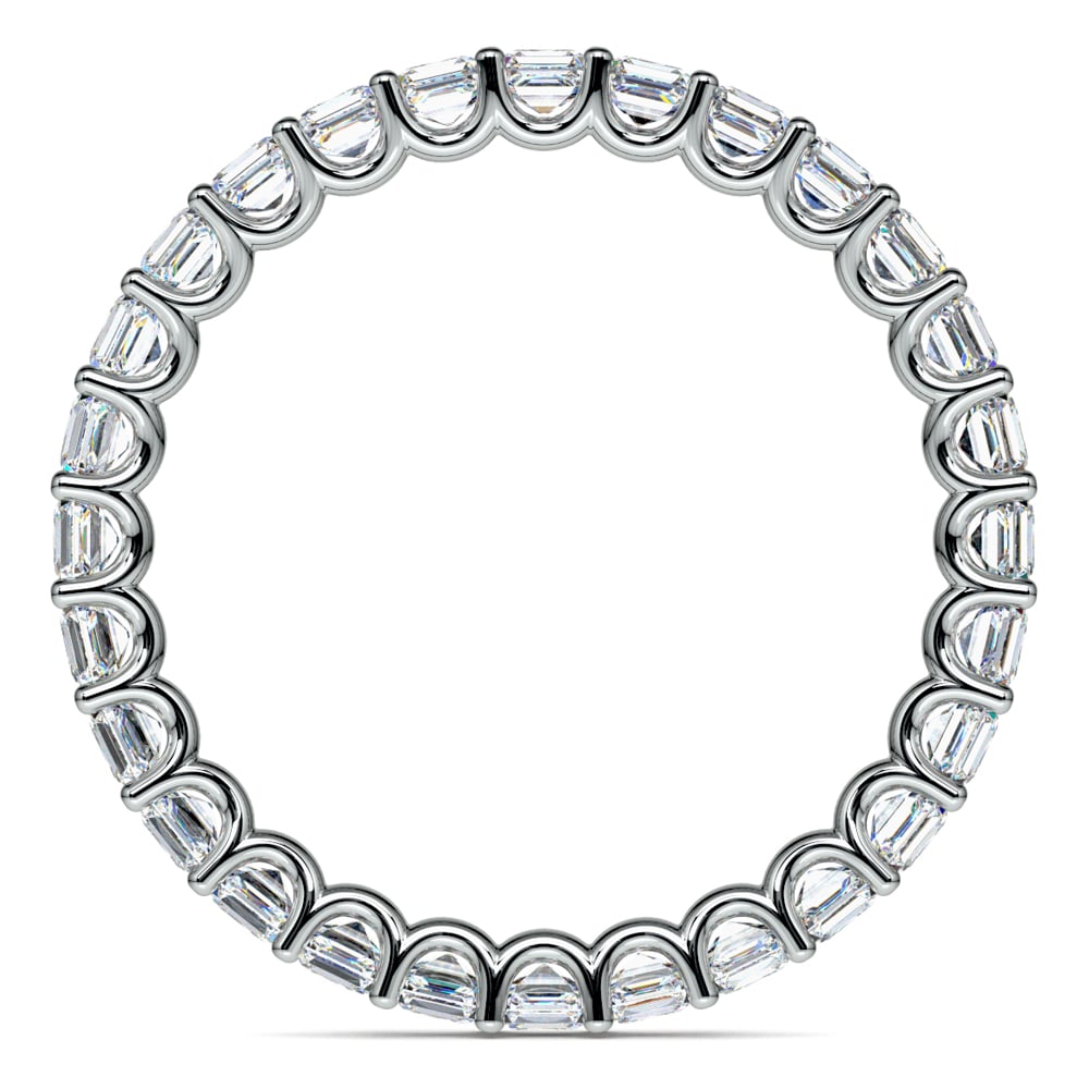 Asscher Cut Eternity Ring With U-Prong Setting In White Gold | 03
