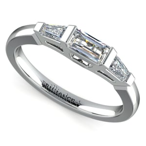 1/2 Ctw Baguette Diamond Wedding Ring in White Gold