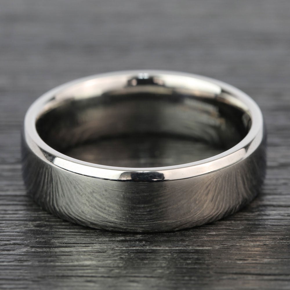 Beveled Men's Wedding Ring in Titanium (7mm) | 06