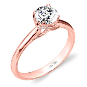 Simple Elegant Blossom Engagement Ring In Rose Gold By Parade
