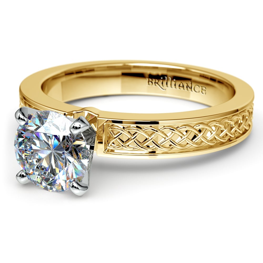 Gold Irish Engagement Ring Setting (Celtic Knot Style) | Thumbnail 04