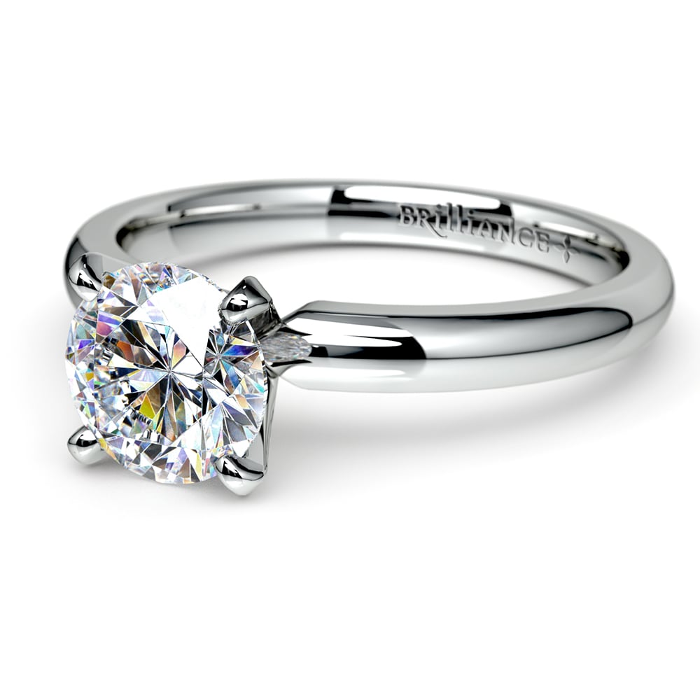 Classic Solitaire Engagement Ring in White Gold | 04