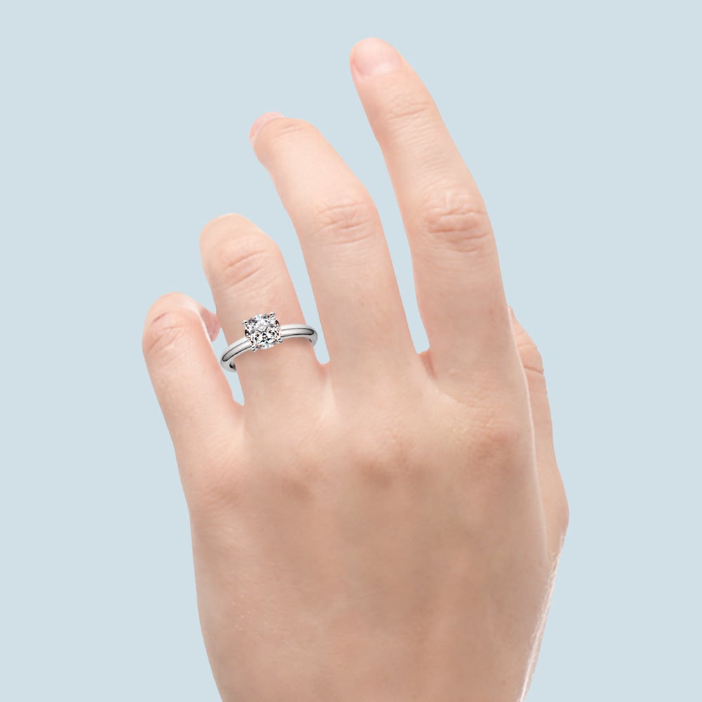 Classic Solitaire Engagement Ring in White Gold | Thumbnail 06