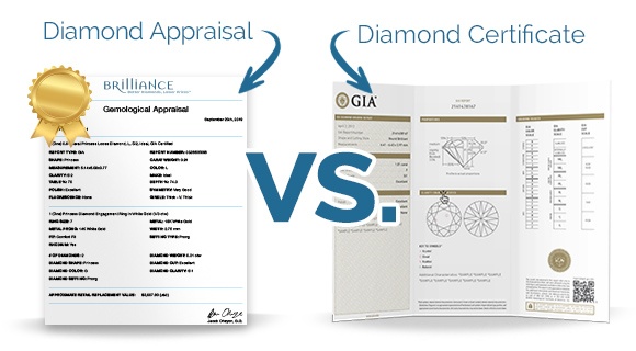 Diamond Certificate vs. Diamond Appraisal