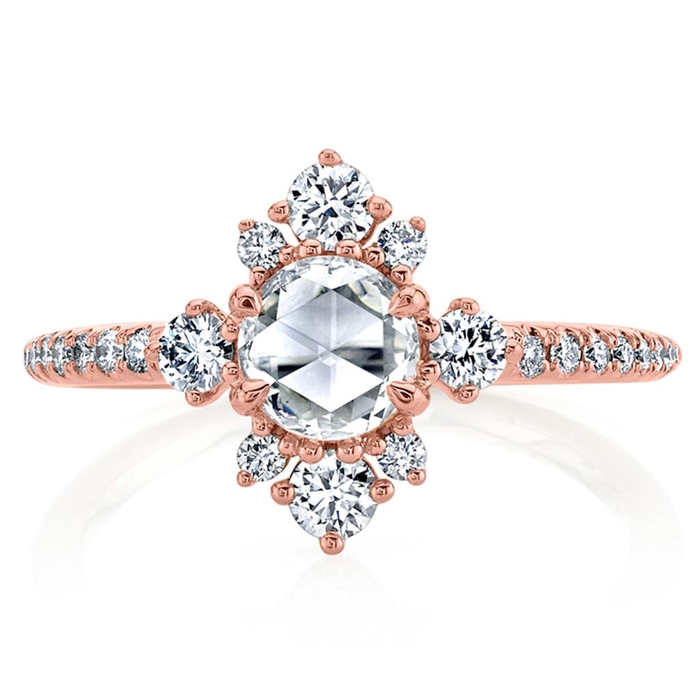 Illuminated Pave Halo Diamond Ring in Rose Gold by Parade | 02