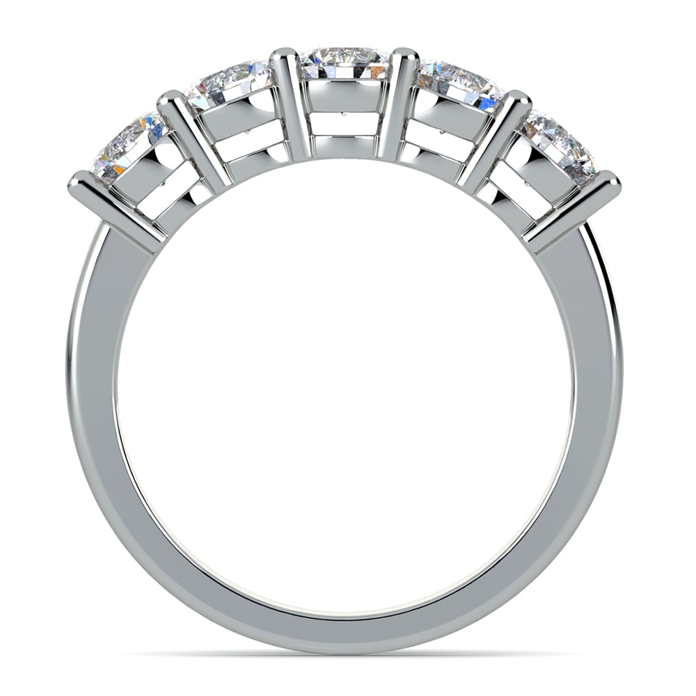 Five Diamond Wedding Ring in White Gold (1 1/2 ctw) | Thumbnail 03