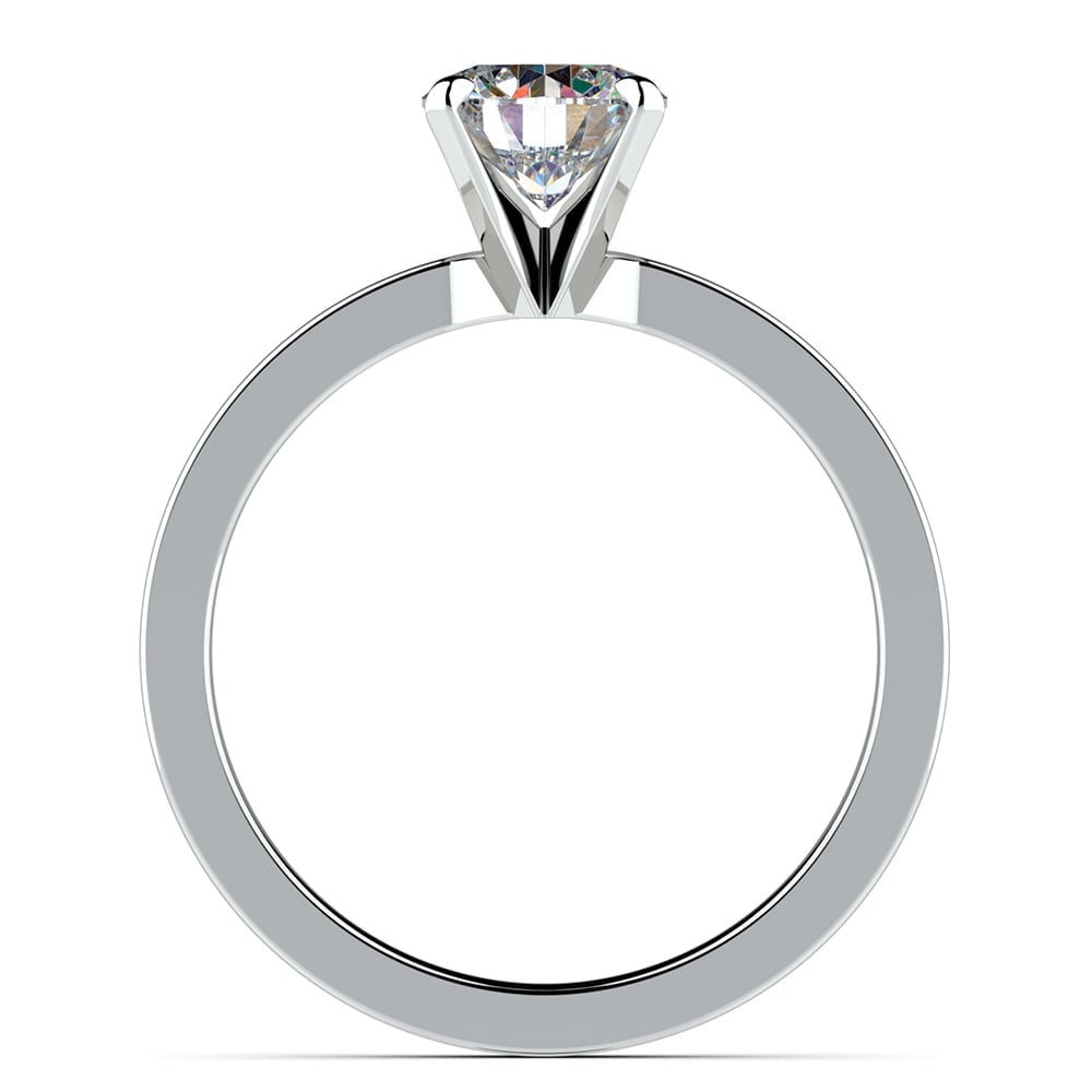 Flat Solitaire Engagement Ring in White Gold (2.5mm) | 02