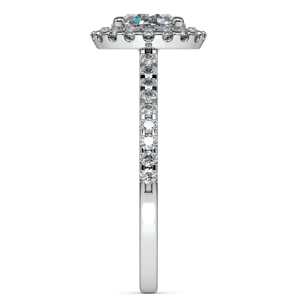 Halo Diamond Engagement Ring in White Gold | 03