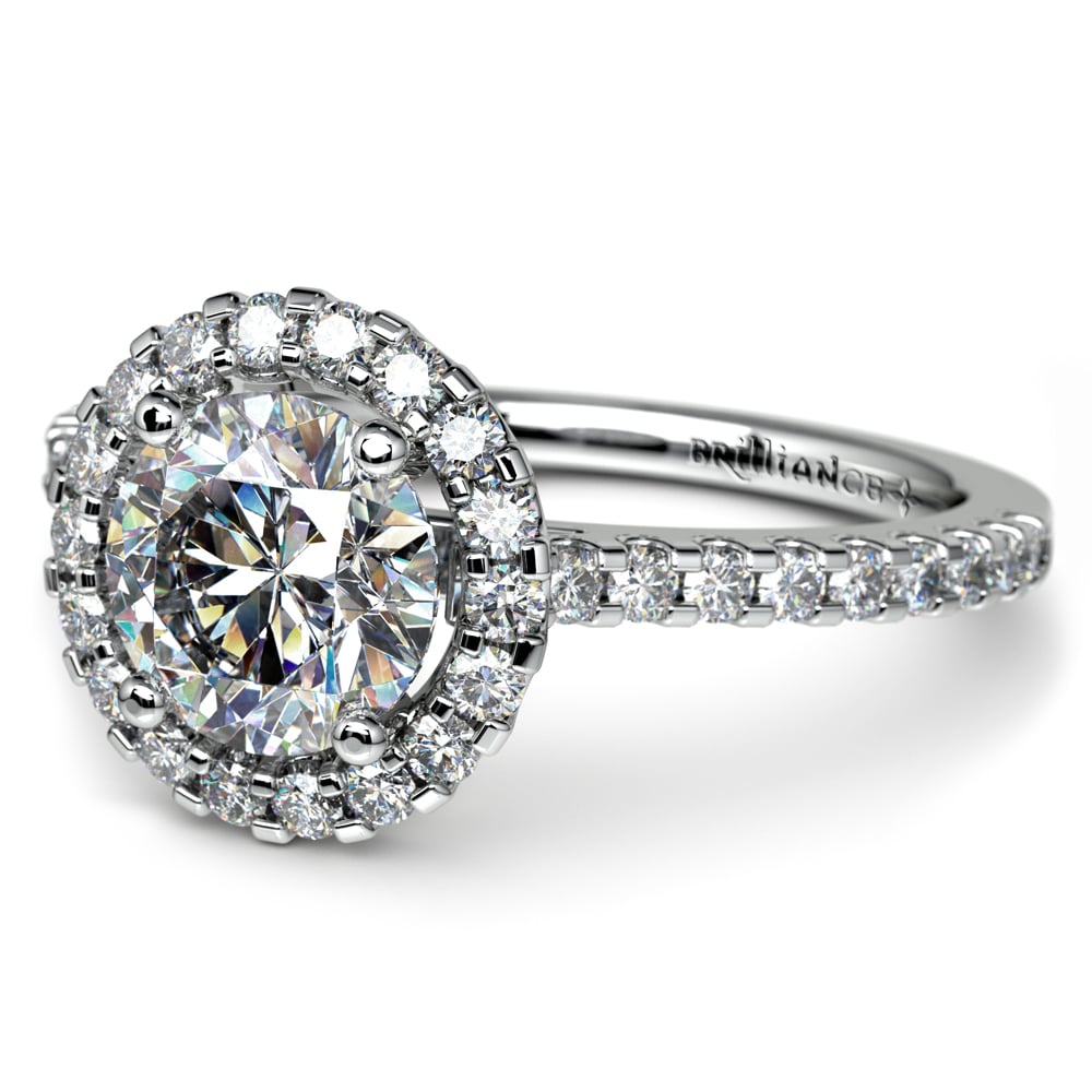 Halo Diamond Engagement Ring in White Gold | Thumbnail 04