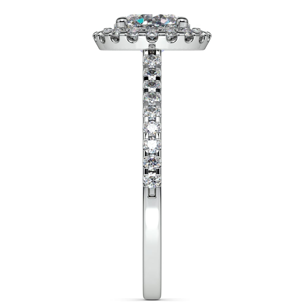 1 1/2 Ctw White Gold Preset Halo Diamond Engagement Ring | Thumbnail 03