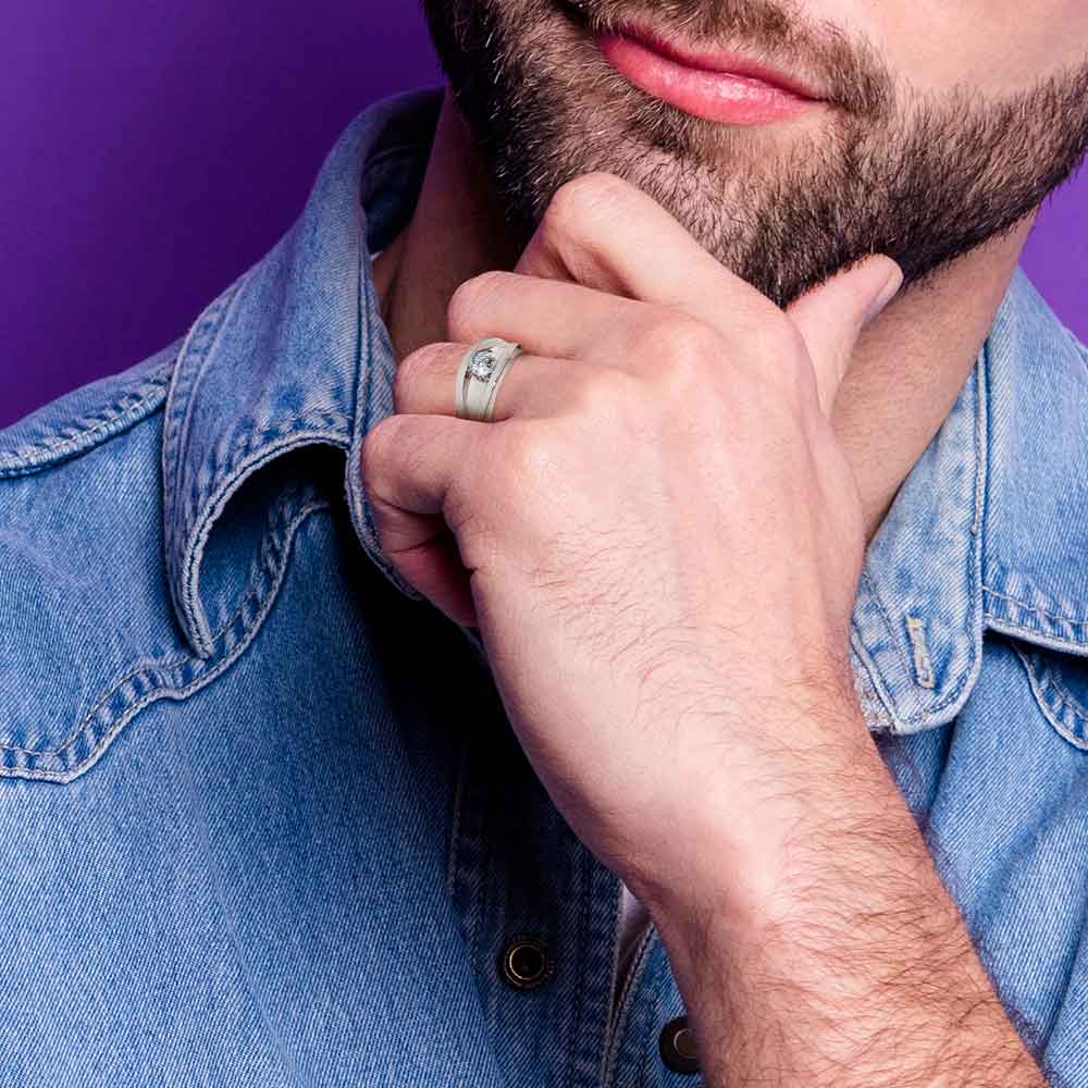Unique Mens Diamond Engagement Ring (3/4 ctw) | Hyperion | 06