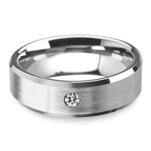 Tungsten And Diamond Mens Engagement Ring