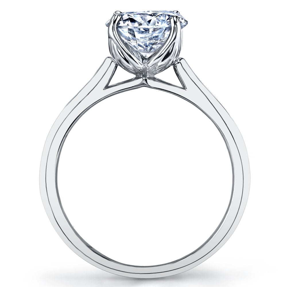 Round Solitaire Engagement Ring With Lyria Crown Cathedral Setting By Parade | 03