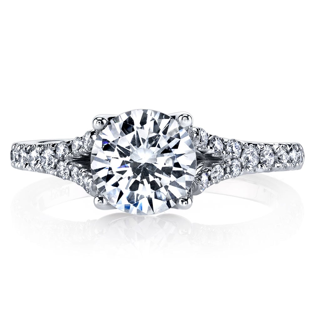 Split Shank Pave Engagement Ring In White Gold By Parade | 02