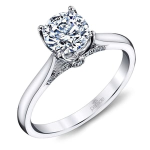 Lyria Crown Surprise Diamond Engagement Ring In White Gold