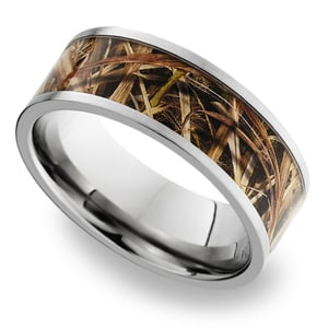 MossyOak SG Blades Inlay Men's Wedding Ring in Titanium (8mm)