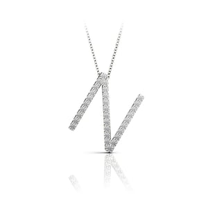 Diamond Initial Necklace - N