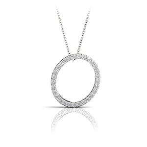 Diamond Initial Necklace - O