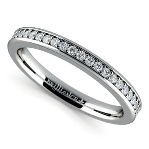 Pave Diamond Wedding Ring in White Gold 