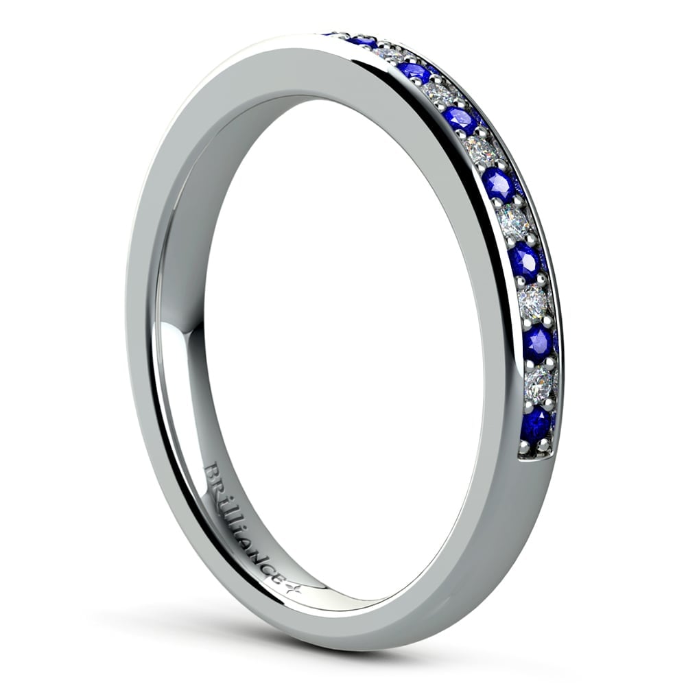 Pave Diamond And Sapphire Ring In Platinum | 04