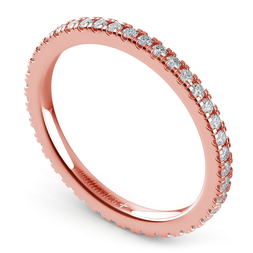 Petite Pave Rose Gold Eternity Ring (1/2 Ctw) | 01