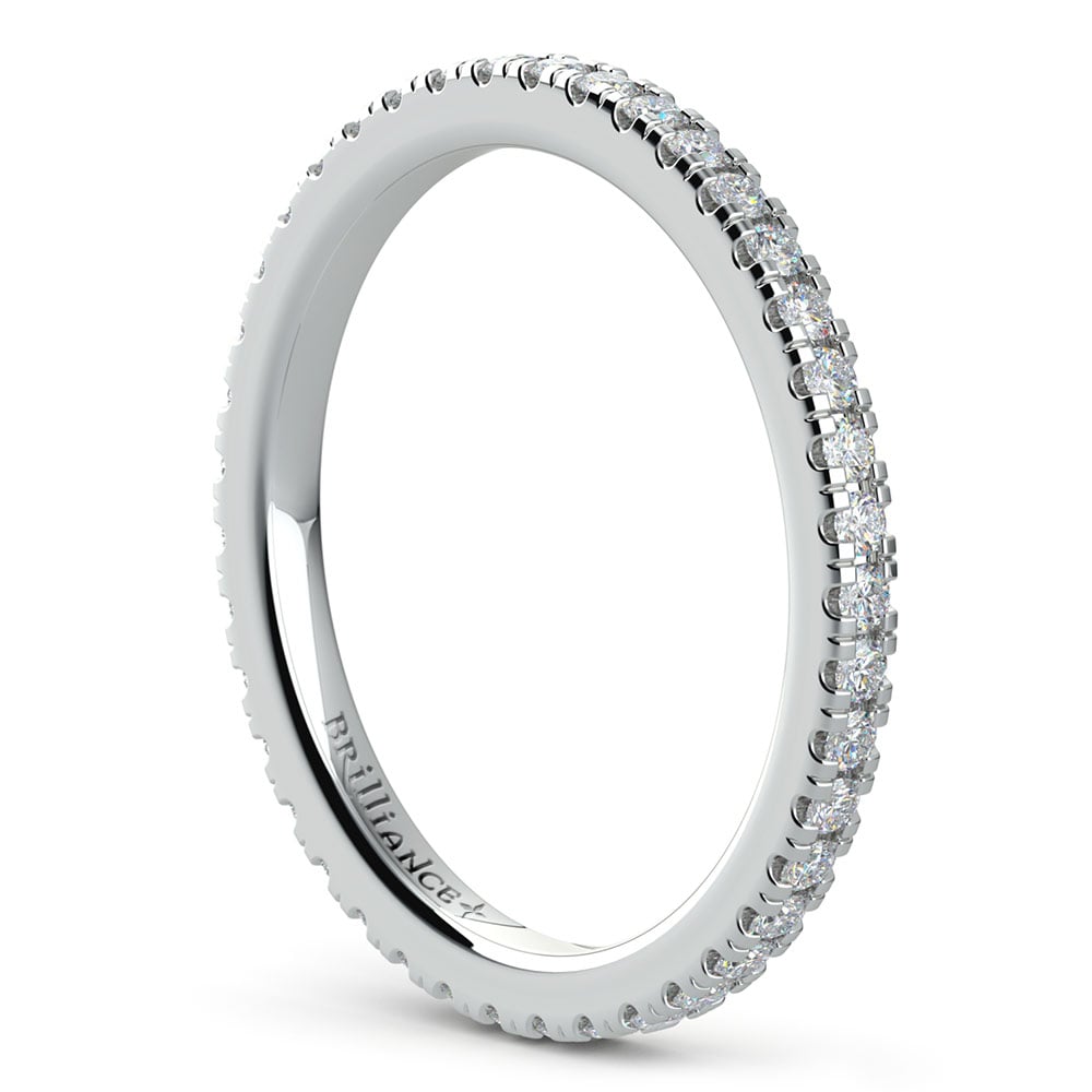 Petite Pave White Gold Eternity Ring (1/2 Ctw) | 04
