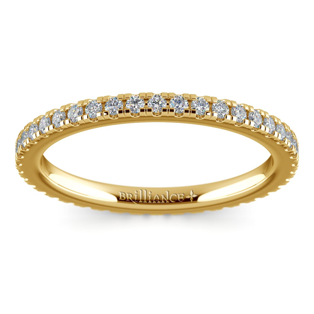 Petite Pave Yellow Gold Eternity Ring (1/2 Ctw) | 02