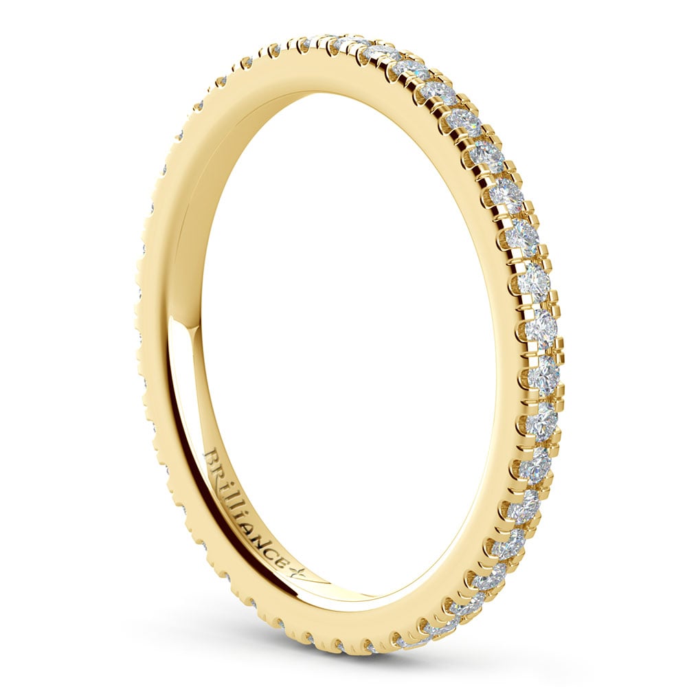 Petite Pave Yellow Gold Eternity Ring (1/2 Ctw) | 04