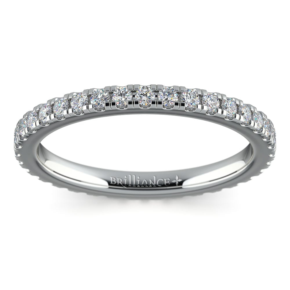 5/8 Ctw Petite Pave Eternity Ring In White Gold | 02
