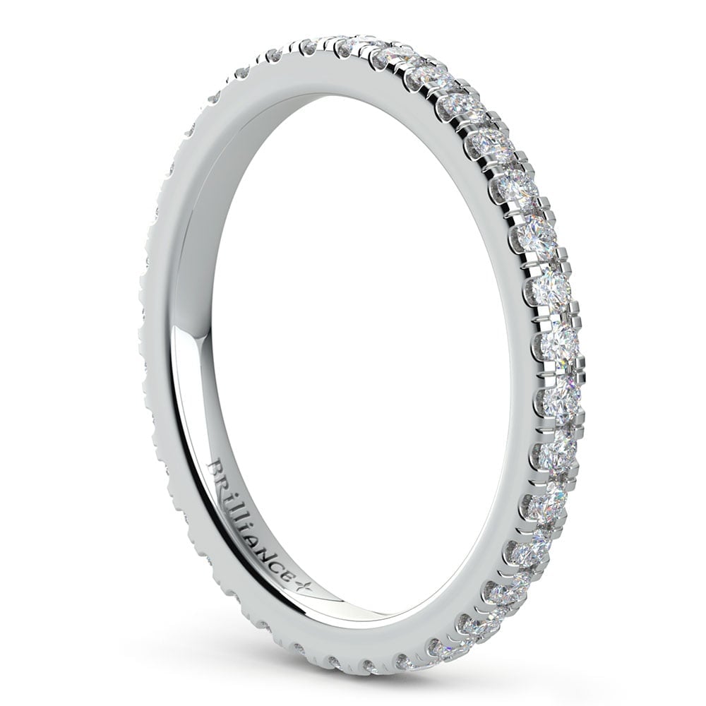 5/8 Ctw Petite Pave Eternity Ring In White Gold | 04