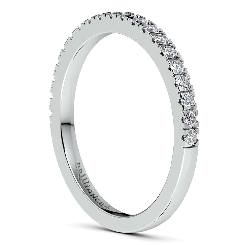 Petite Pave Diamond Wedding Ring in Platinum (1/4 ctw) | Thumbnail 05
