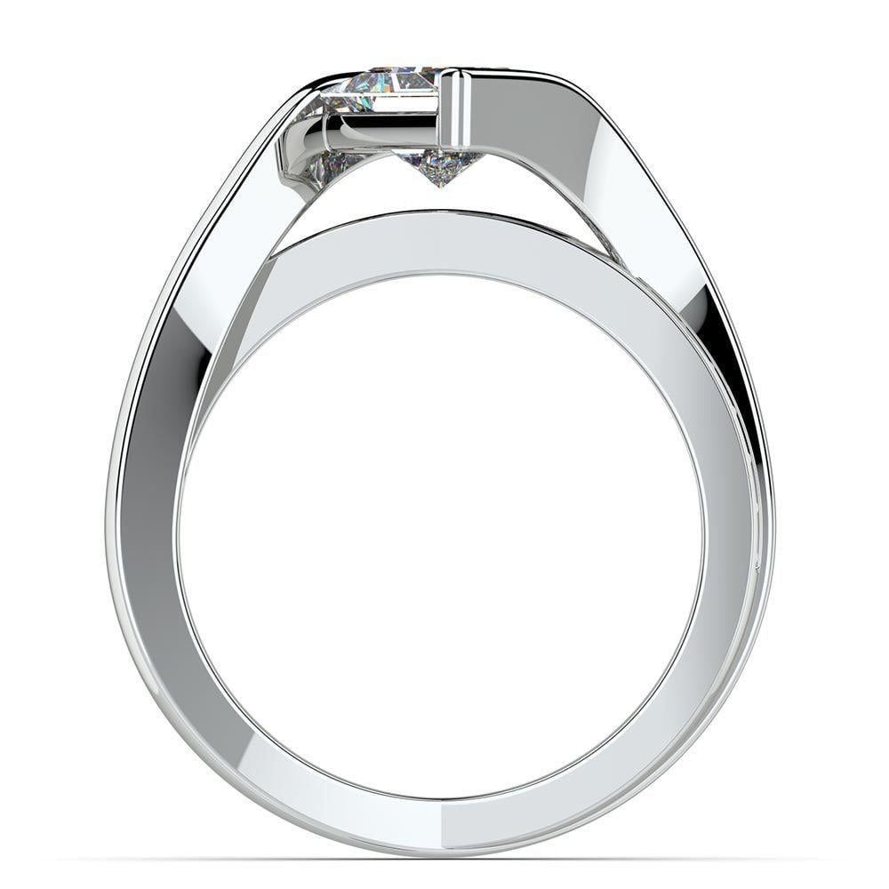 Princess Cut Bezel Set Engagement Ring (0.75 carat) | Thumbnail 04