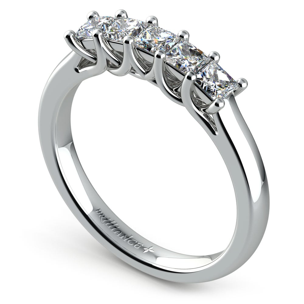Princess Trellis Diamond Wedding Ring in White Gold (3/4 ctw) | 04