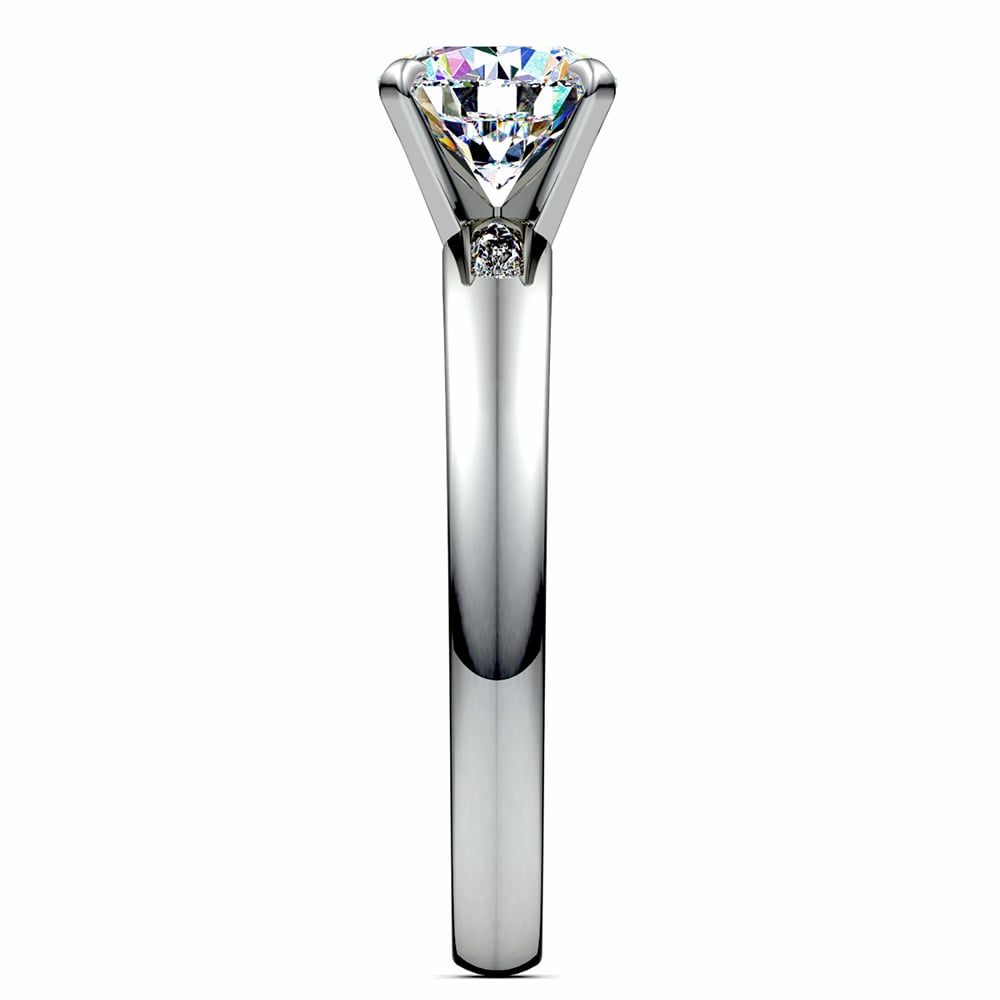 3/4 Ct Round Cut Diamond Solitaire Engagement Ring In White Gold | 03