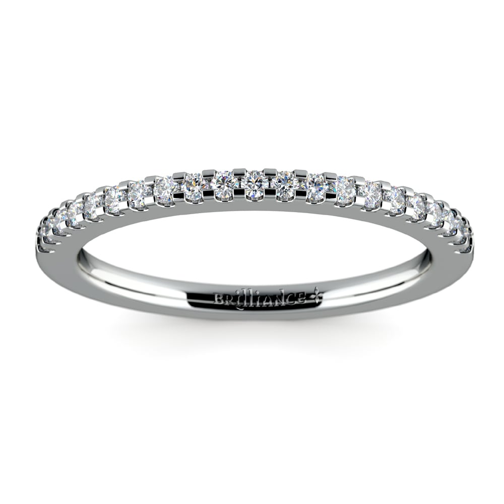 Scallop Diamond Wedding Ring in White Gold (1/4 ctw) | 02